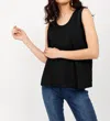 Dolcezza Pullover Tank Top In Black In Black