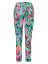 Dolcezza Pure Joy Simple 1 Art Stretch Jean Pant In Multi Green Pink In Multi