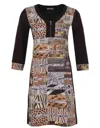 Dolcezza Simply Art Joy Burlington Dress In Multi Color In Multi