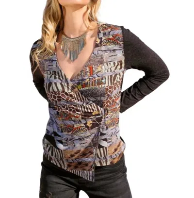 Dolcezza Simply Art Joy Burlington Top In Multi Color