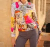 Dolcezza Soft Denim Jacket "totem" In Multi In Multi