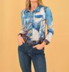 Dolcezza The Storm Jacket In Teal In Multi