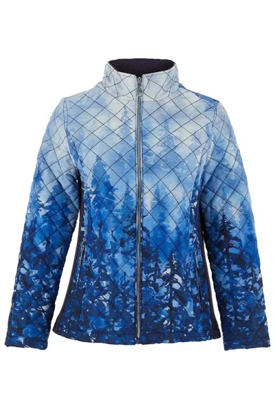 Dolcezza Women's Alpine Quilted Jacket In Blue Multi