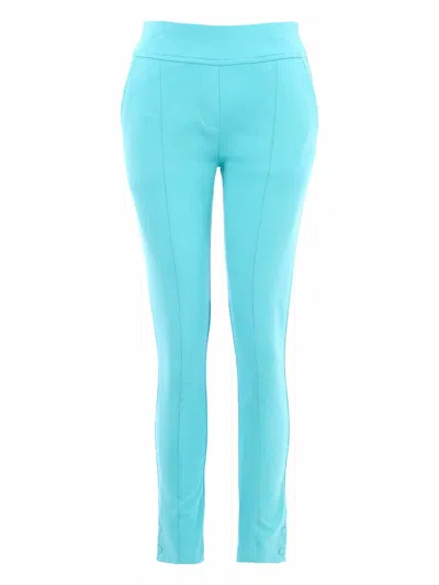 Dolcezza Women's Knit Pants In Aqua In Blue