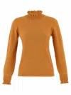 Dolcezza Women's Knit Pullover Sweater In Camel In Brown