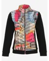 Dolcezza Women's Totem Puffer Jacket In Black Multi In Multi