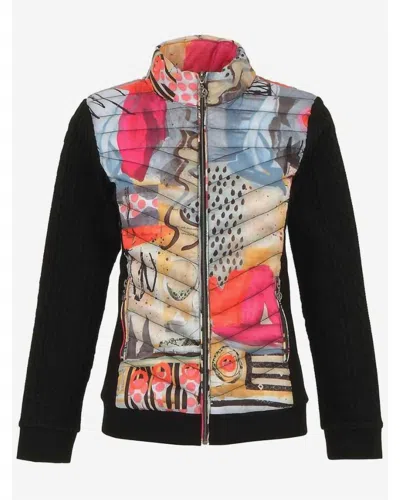 Dolcezza Women's Totem Puffer Jacket In Black Multi