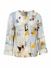 Dolcezza Women's Whimsique Linen Dress In Floral Print In Beige