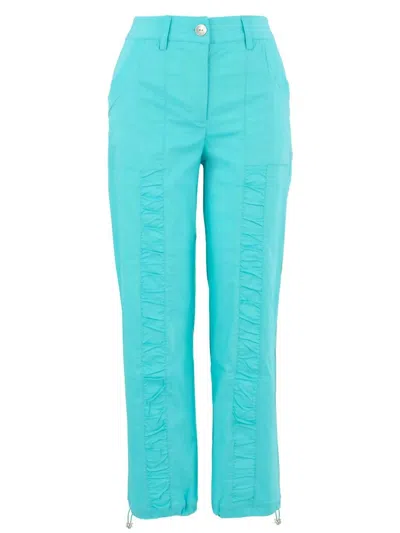 Dolcezza Women's Woven Pants In Teal In Blue