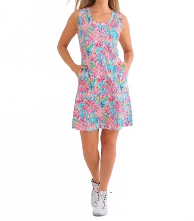 Dolcezza Woven Dress In Multi Pink