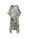 Dolci Follie Mixed Pattern Maxi Kaftan In Multi
