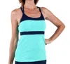 Dolfin Chlorine Resistant T-back Tankini Top In Dol Mint In Green