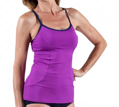 Dolfin Convertible Tankini Top In Purple