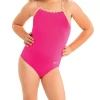 Dolfin Little Girls Easy-on + Easy-off One Piece Swimsuit In Pink
