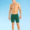 Dolfin Mens Lined Quick Dry Swim Shorts In Green