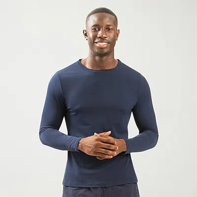 Dolfin Mens Quick Dry Rash Guard Swimsuit Top In Blue