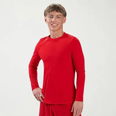 Dolfin Mens Quick Dry Rash Guard Swimsuit Top In Red