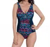 Dolfin Morocco V-neck One Piece In Multi In Multi