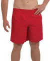 Dolfin Solid Chlorine Resistant Swim Trunks In Red In Red