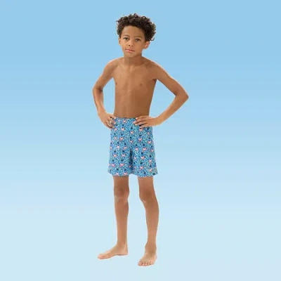 Dolfin Toddler & Little Boys Printed Swim Trunks In Blue