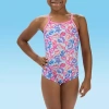 Dolfin Toddler Girls Easy-on + Easy-off One Piece Swimsuit In Blue