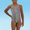 Dolfin Toddler Girls Easy-on + Easy-off One Piece Swimsuit In Yellow