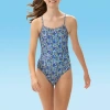 Dolfin Uglies Women's Print String Back 1-piece Womens One Piece Swimsuit In Blue