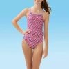 Dolfin Uglies Women's Print V-2 Back 1-piece Womens One Piece Swimsuit In Pink