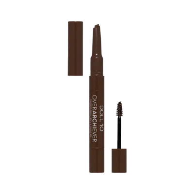 Doll 10 Overarchiever Precision Brow Pencil And Filling Gel - Brunette In Brown