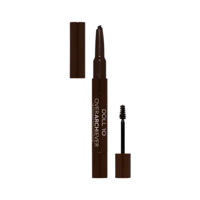 Doll 10 Overarchiever Precision Brow Pencil And Filling Gel - Dark Brown
