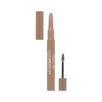 Doll 10 Overarchiever Precision Brow Pencil And Filling Gel - Taupe In Brown
