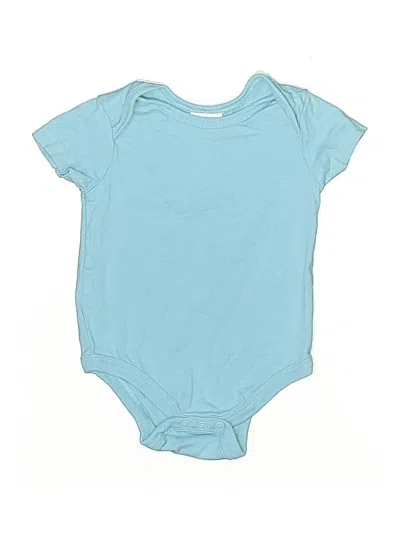 Pre-owned Dollar Tree Babies' Short Sleeve Onesie In Blue