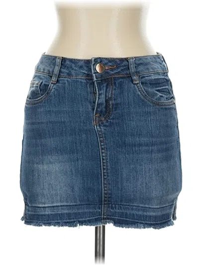 Pre-owned Dollhouse Denim Skirt In Blue