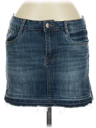 Pre-owned Dollhouse Denim Skirt In Blue