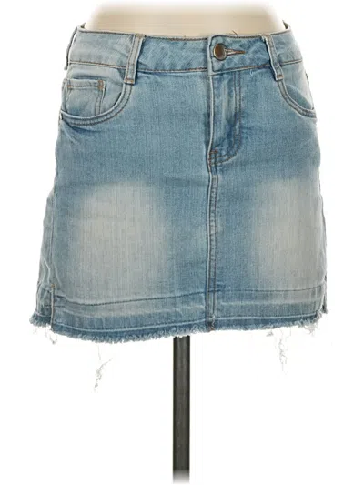 Pre-owned Dollhouse Denim Skirt In Blue