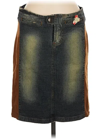 Pre-owned Dollhouse Denim Skirt In Brown