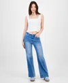 Dollhouse Juniors' Button-pocket Flare Jeans