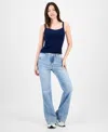 Dollhouse Juniors' Button-pocket Flare Jeans