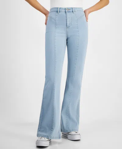 Dollhouse Juniors' High-rise Wide-leg Seamed Jeans In Hillside