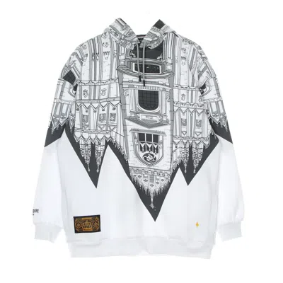 Dolly Noire Bench Men's Hoodie Oversized Duomo Oversized Hoodie White/grey