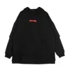 Dolly Noire Capital Women's Hoodie Glitch Over Hoodie Black In Black
