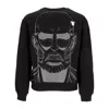 Dolly Noire Colossal Titan Crewneck Men's Crewneck Sweatshirt In Black