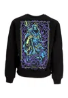 Dolly Noire Crewneck Man Cyber Druid Crewneck Black In Black