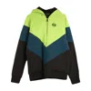 Dolly Noire Da Vinci Men's Zip Hoodie In Fluo Green/navy/black