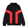 Dolly Noire Gravity Half Zip Men's High Neck Sweatshirt Black/red In Black/red