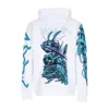 Dolly Noire Lightweight Hooded Sweatshirt For Men Ninja Rabbit Hoodie White In White