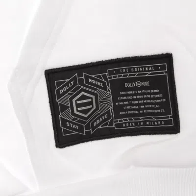 Dolly Noire Lightweight Hooded Sweatshirt For Men With 3d Lettering Over Hoodie White