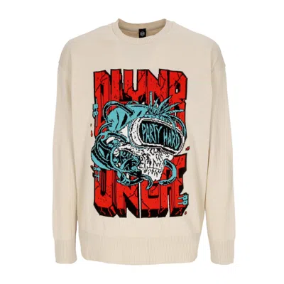 Dolly Noire Lightweight Men's Sweater Party Hard Skull Sweater Beige Moonlight