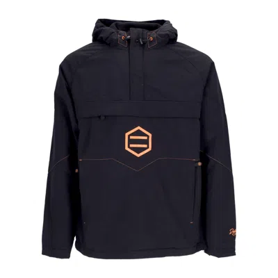 Dolly Noire Men's Anorak Jacket Removable Jacket Black/orange