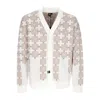 Dolly Noire Men's Cardigan Breeze Blocks Cardigan Brown/white In Brown/white